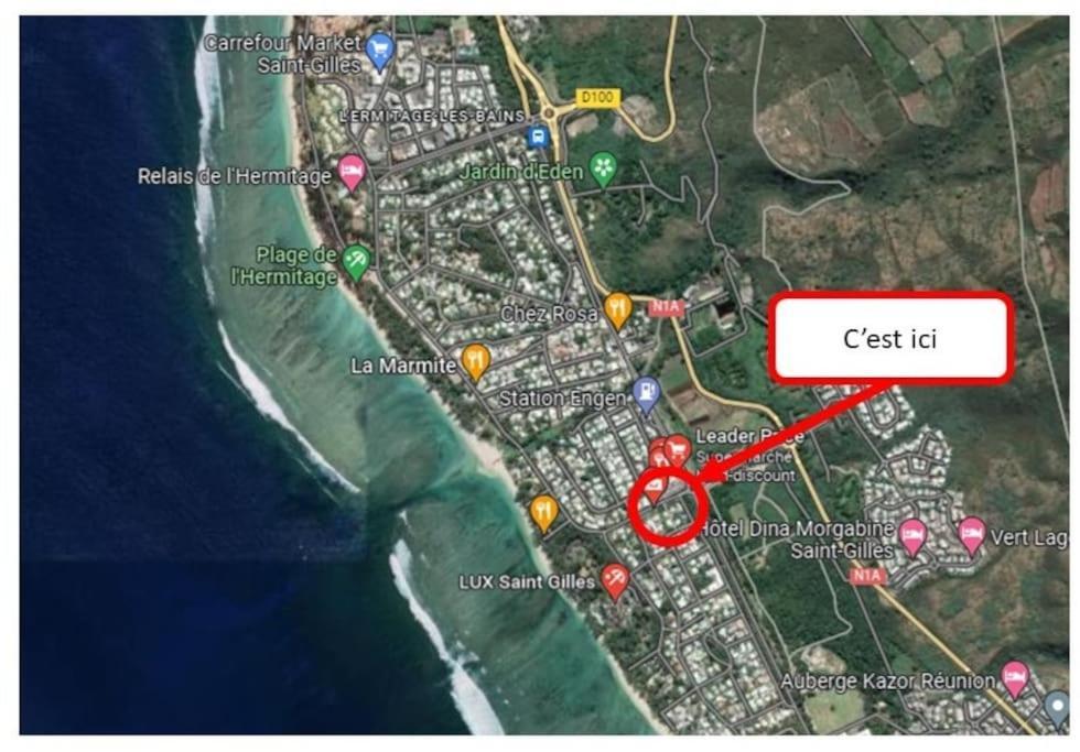 Kazacoco Bungalow A 5 Min A Pieds Du Lagon La Saline Les Bains Exterior photo